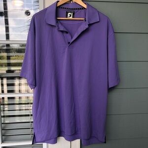 Footjoy Golf Polo Shirt Men's XL Purple 100% Polyester Short Sleeve